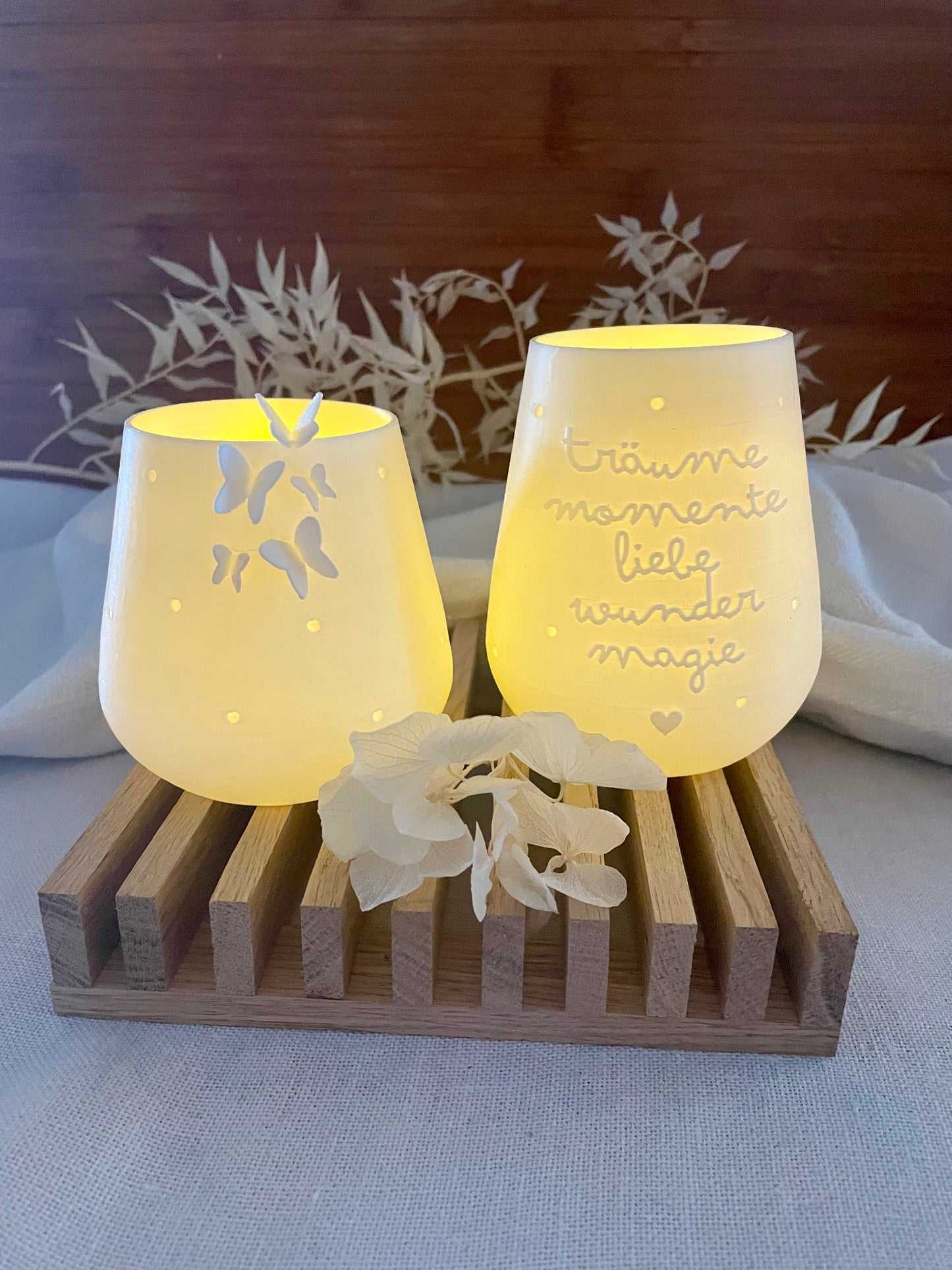 Windlichter / 3D gedruckt / für LED-Teelichter