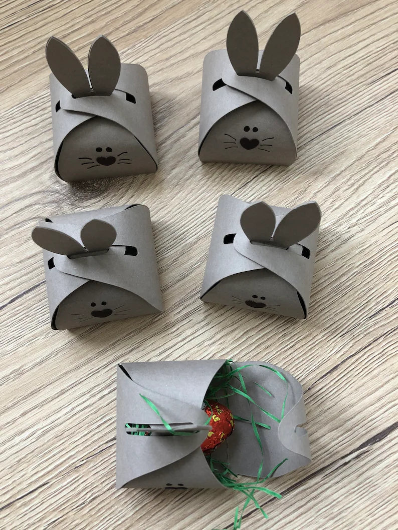 5 x mini Geschenkverpackung zu Ostern, kleines Mitbringsel