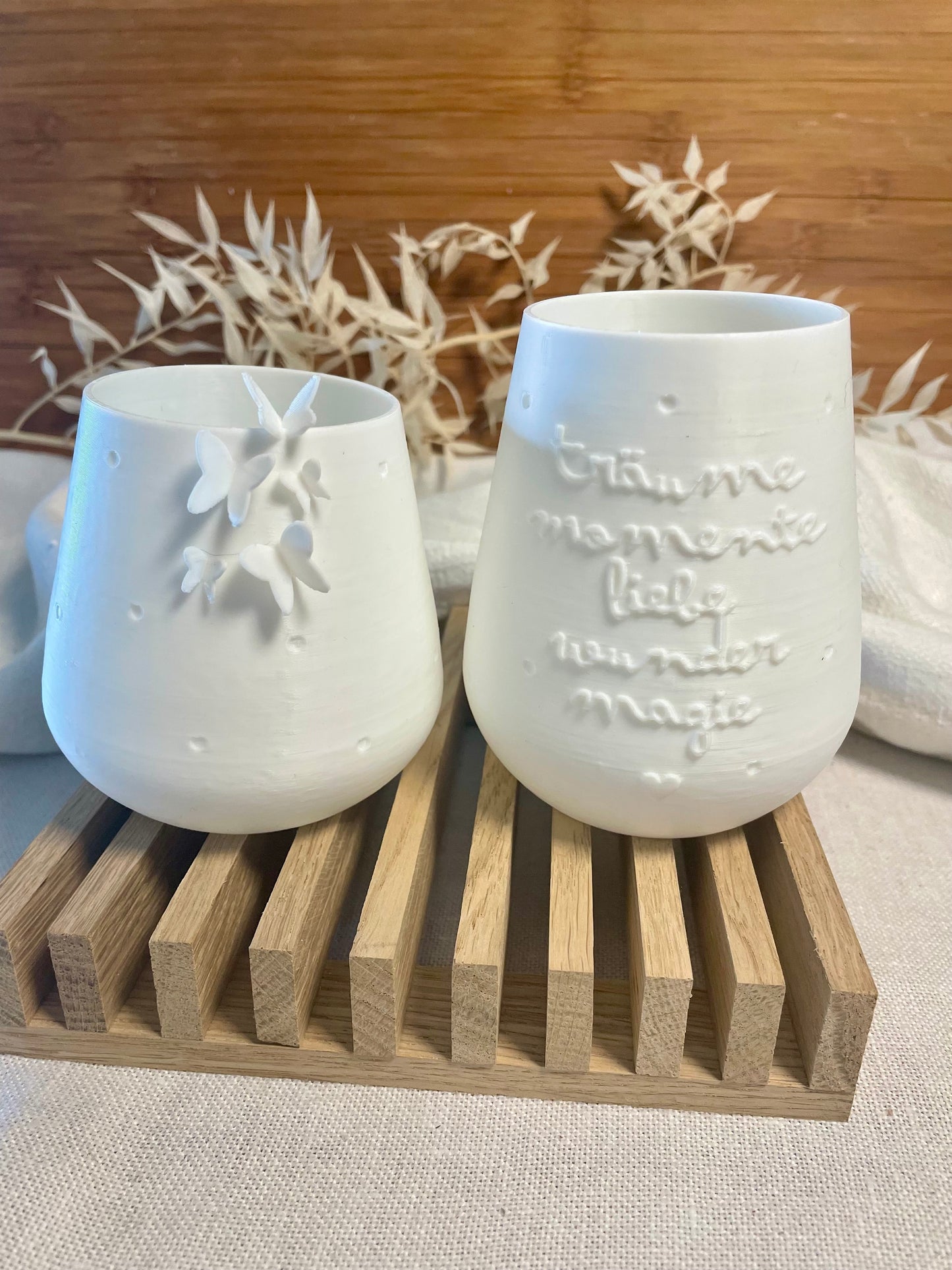 Windlichter / 3D gedruckt / für LED-Teelichter