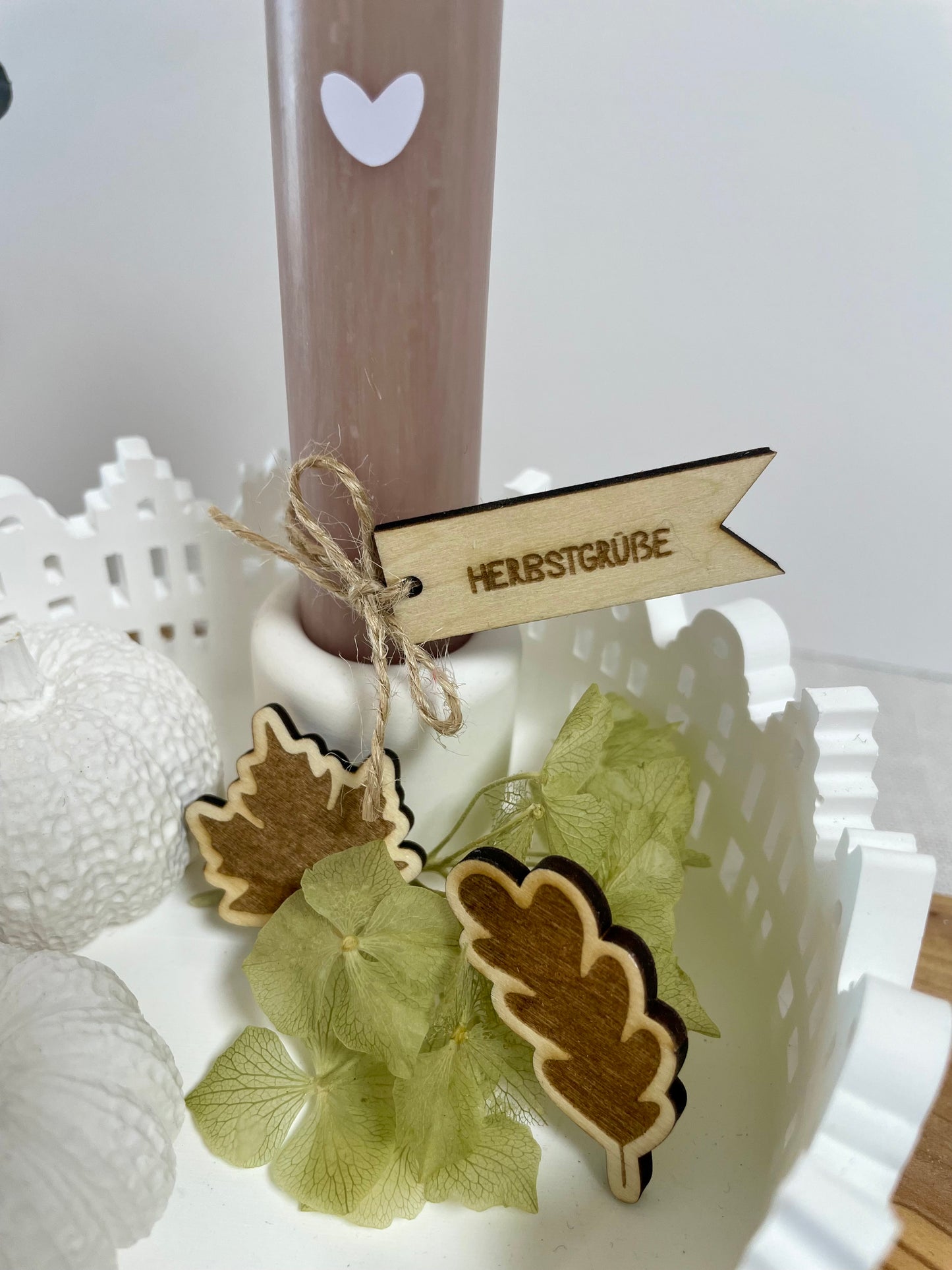 Deko-Schale / Herbstdeko / Kürbisse / Pilze /  Häuser / Schale mit Häuserrand